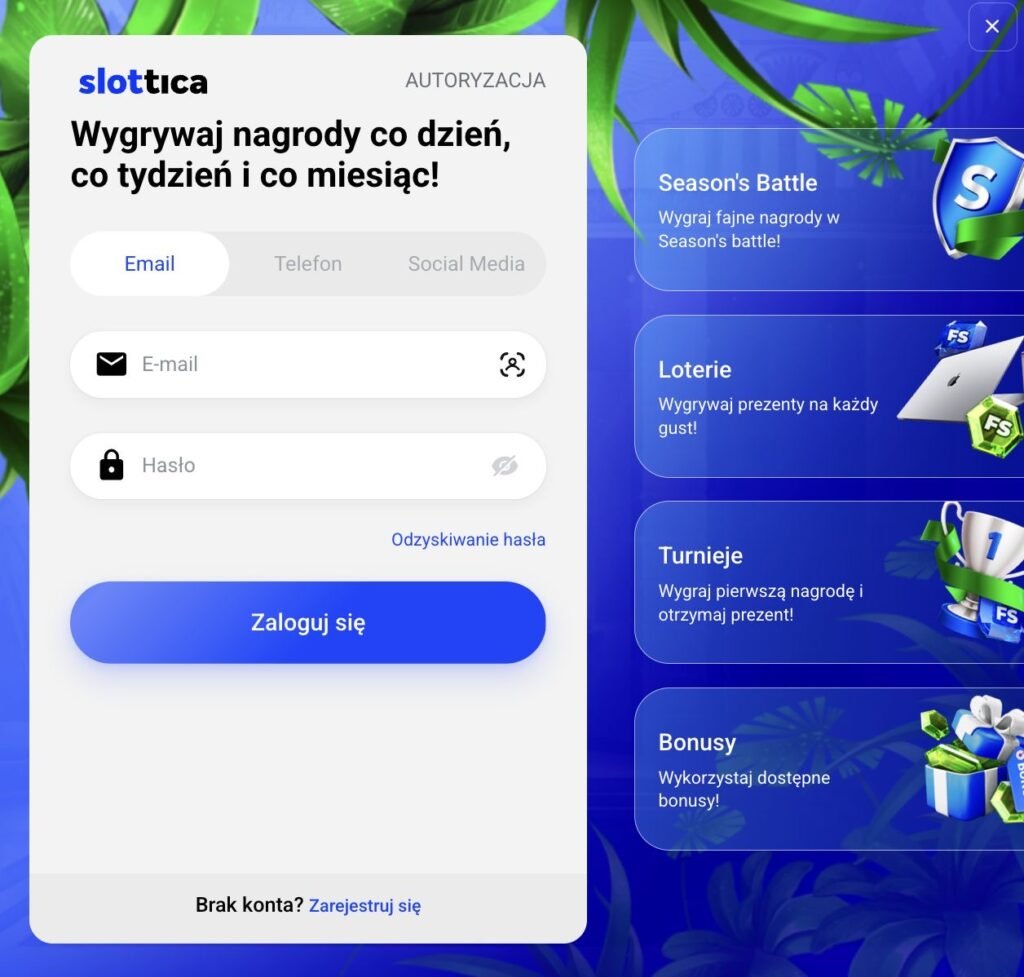 slottica bonus bez depozytu